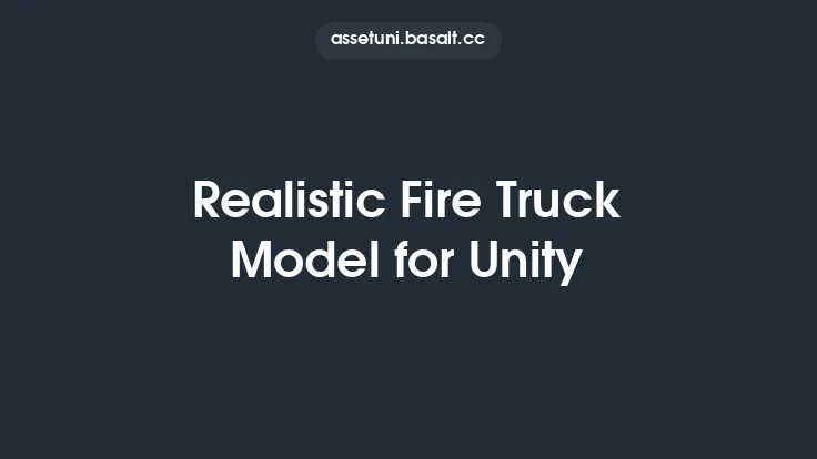 Realistic Fire Truck Model for Unity Thumbnail