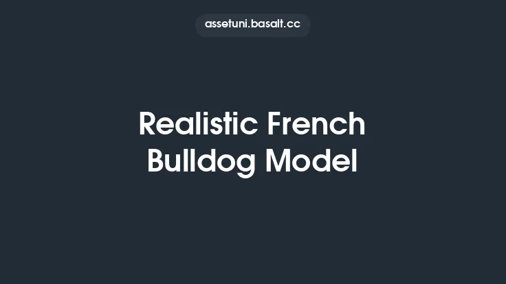 Realistic French Bulldog Model Thumbnail