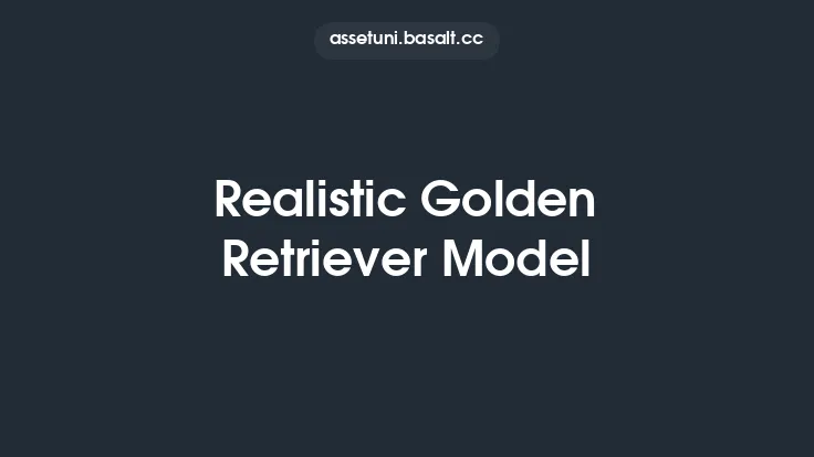 Realistic Golden Retriever Model Thumbnail