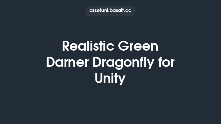 Realistic Green Darner Dragonfly for Unity Thumbnail