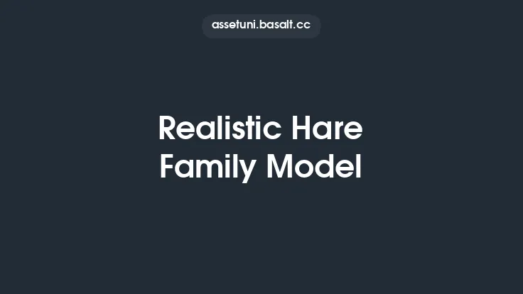Realistic Hare Family Model Thumbnail