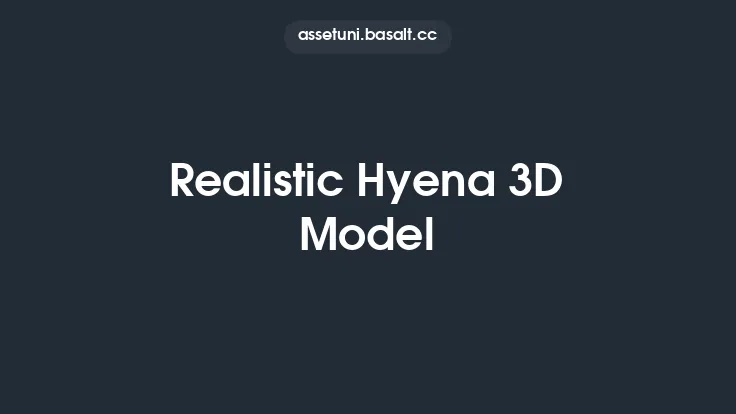 Realistic Hyena 3D Model Thumbnail