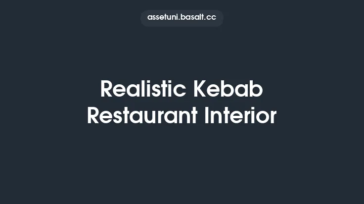 Realistic Kebab Restaurant Interior Thumbnail