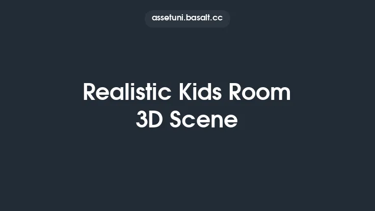 Realistic Kids Room 3D Scene Thumbnail