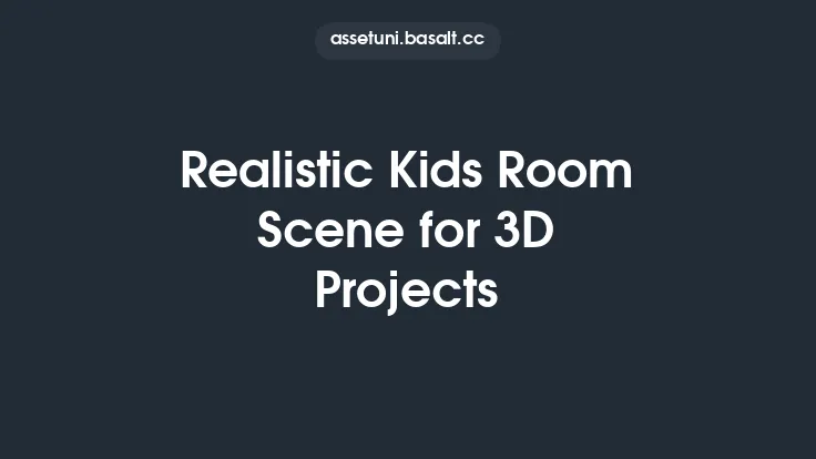 Realistic Kids Room Scene for 3D Projects Thumbnail