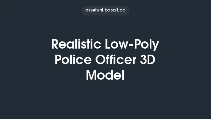 Realistic Low-Poly Police Officer 3D Model Thumbnail