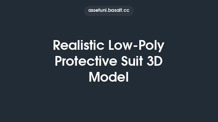 Realistic Low-Poly Protective Suit 3D Model Thumbnail