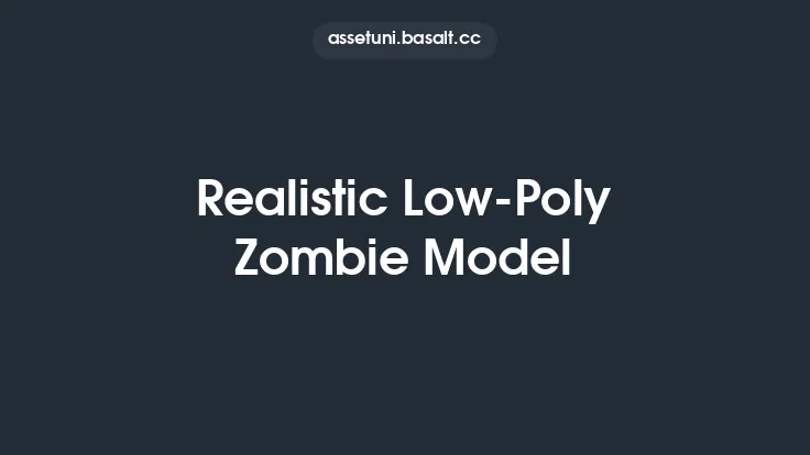 Realistic Low-Poly Zombie Model Thumbnail