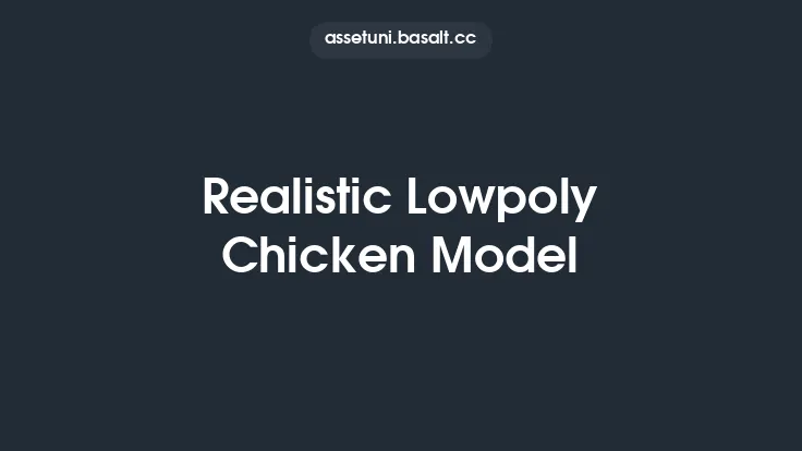 Realistic Lowpoly Chicken Model Thumbnail