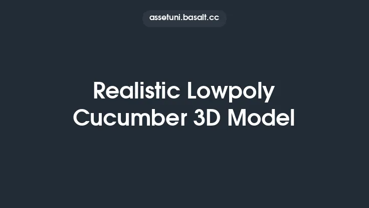 Realistic Lowpoly Cucumber 3D Model Thumbnail