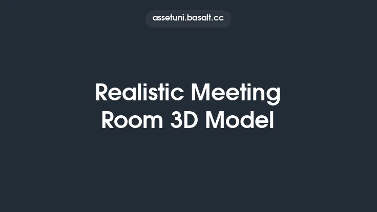 Realistic Meeting Room 3D Model Thumbnail