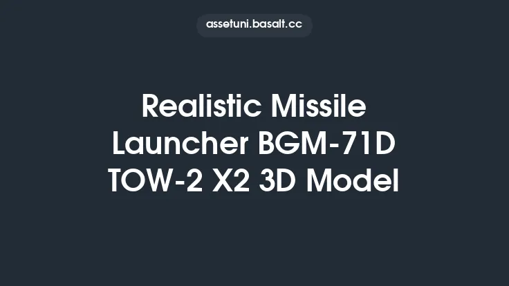 Realistic Missile Launcher BGM-71D TOW-2 X2 3D Model Thumbnail