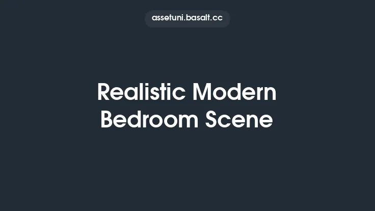 Realistic Modern Bedroom Scene Thumbnail