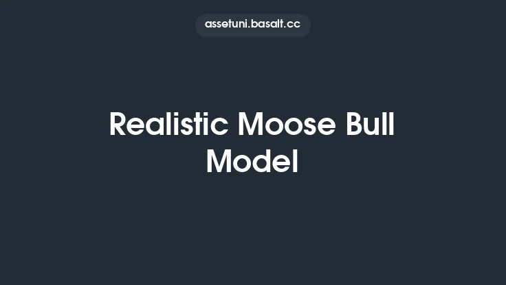 Realistic Moose Bull Model Thumbnail
