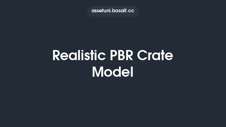 Realistic PBR Crate Model Thumbnail