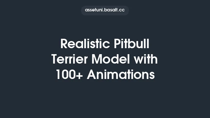 Realistic Pitbull Terrier Model with 100+ Animations Thumbnail