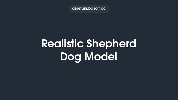 Realistic Shepherd Dog Model Thumbnail