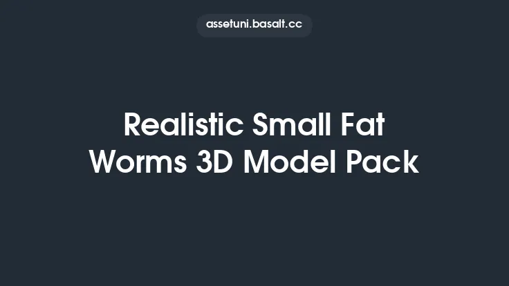 Realistic Small Fat Worms 3D Model Pack Thumbnail