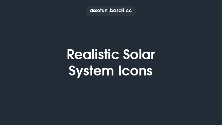 Realistic Solar System Icons Thumbnail