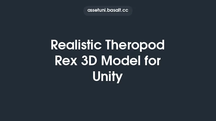 Realistic Theropod Rex 3D Model for Unity Thumbnail