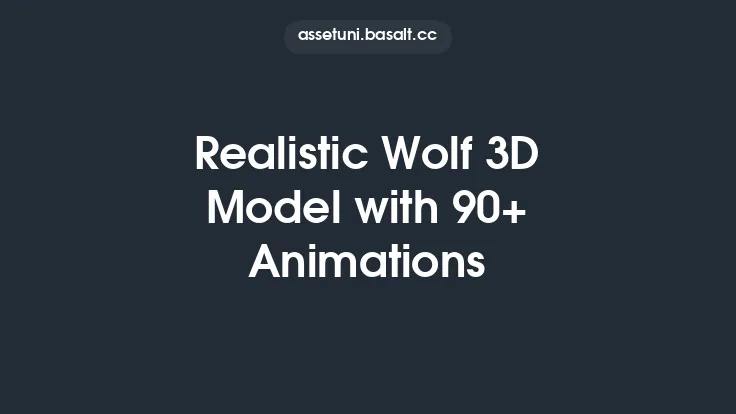 Realistic Wolf 3D Model with 90+ Animations Thumbnail