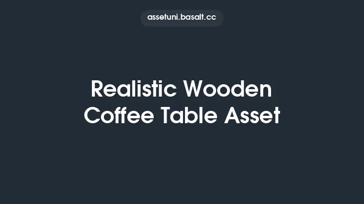 Realistic Wooden Coffee Table Asset Thumbnail