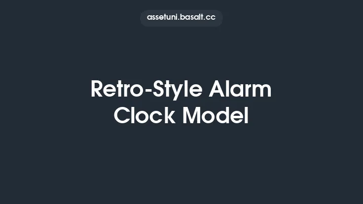 Retro-Style Alarm Clock Model Thumbnail