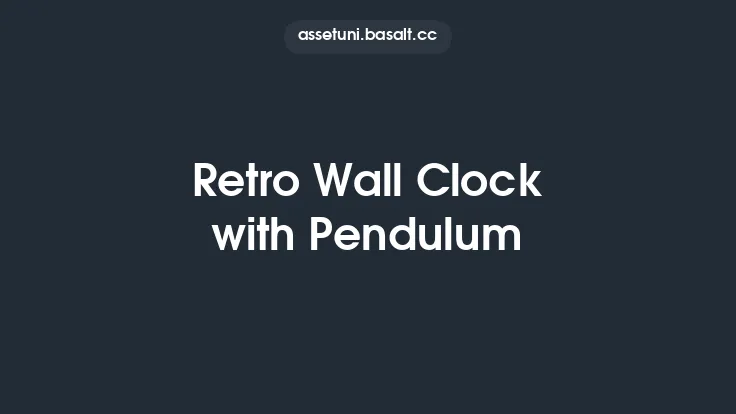 Retro Wall Clock with Pendulum Thumbnail