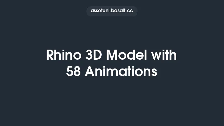 Rhino 3D Model with 58 Animations Thumbnail
