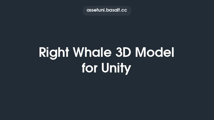 Right Whale 3D Model for Unity Thumbnail