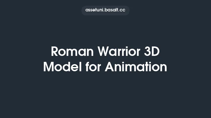Roman Warrior 3D Model for Animation Thumbnail