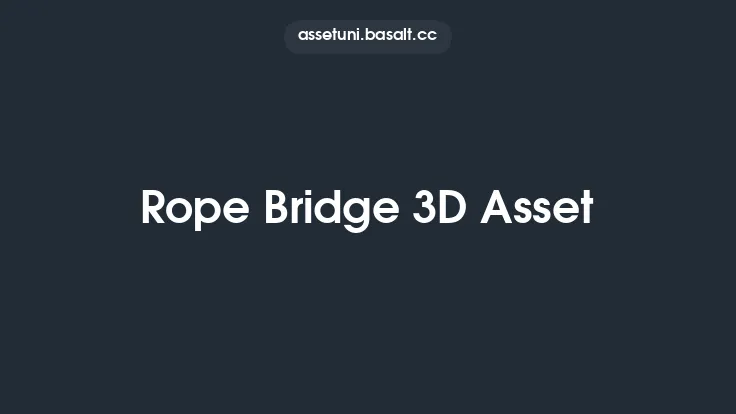 Rope Bridge 3D Asset Thumbnail