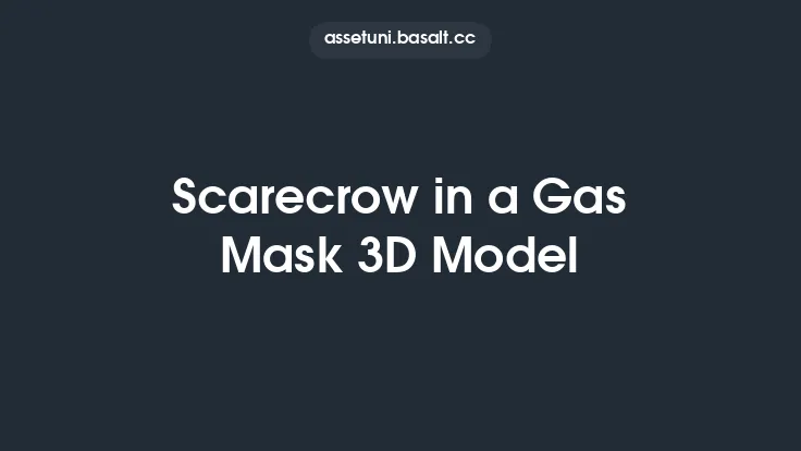 Scarecrow in a Gas Mask 3D Model Thumbnail