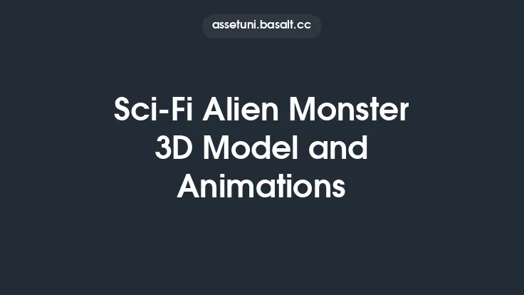 Sci-Fi Alien Monster 3D Model and Animations Thumbnail