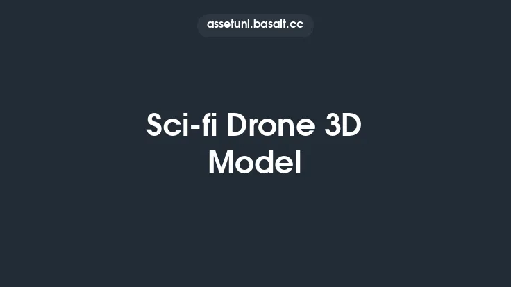 Sci-fi Drone 3D Model Thumbnail