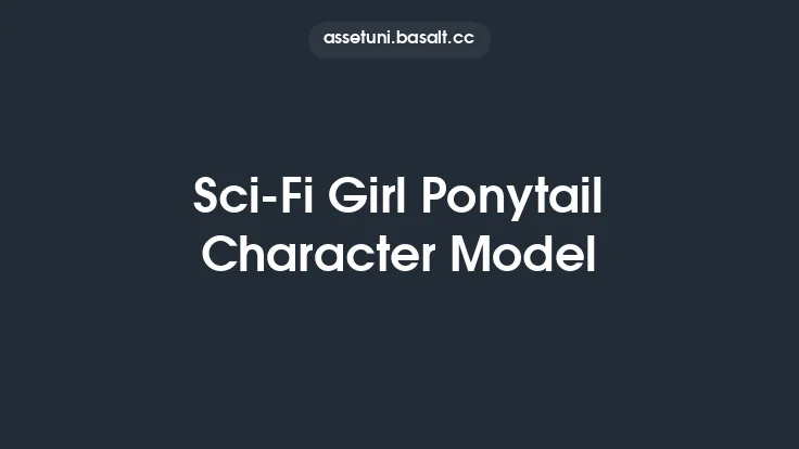 Sci-Fi Girl Ponytail Character Model Thumbnail