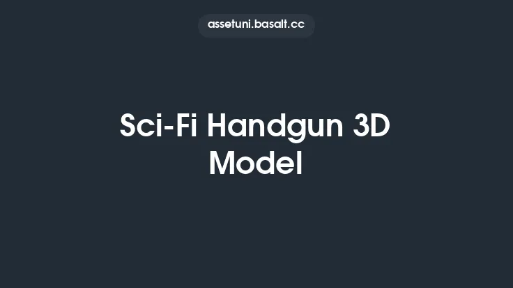 Sci-Fi Handgun 3D Model Thumbnail