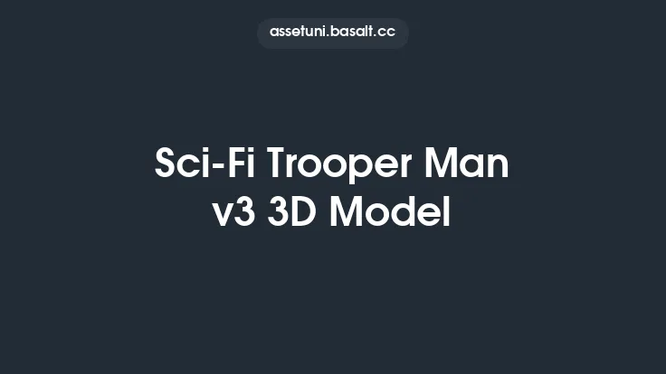 Sci-Fi Trooper Man v3 3D Model Thumbnail