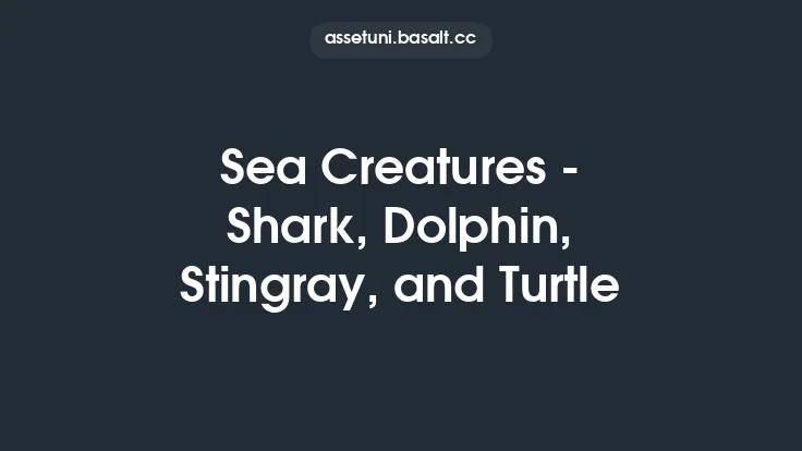 Sea Creatures - Shark, Dolphin, Stingray, and Turtle Thumbnail