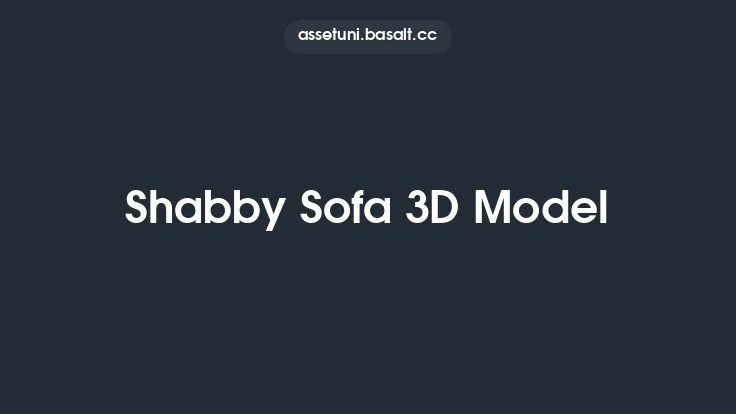 Shabby Sofa 3D Model Thumbnail