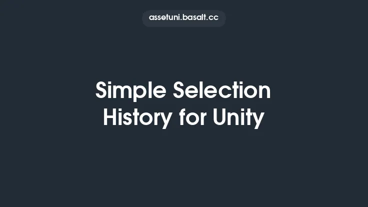 Simple Selection History for Unity Thumbnail