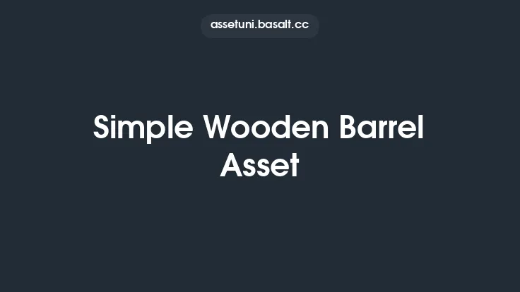 Simple Wooden Barrel Asset Thumbnail