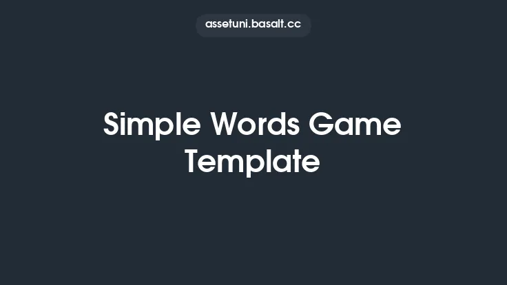 Simple Words Game Template Thumbnail