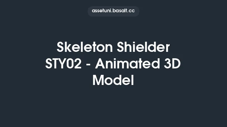 Skeleton Shielder STY02 - Animated 3D Model Thumbnail