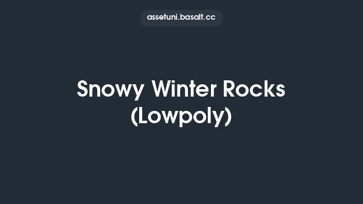 Snowy Winter Rocks (Lowpoly) Thumbnail