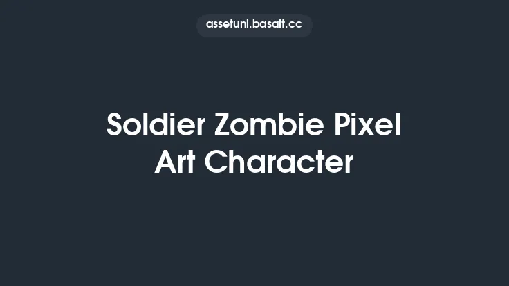 Soldier Zombie Pixel Art Character Thumbnail