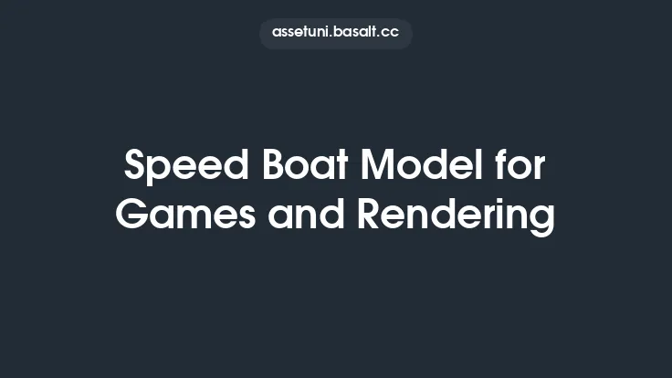 Speed Boat Model for Games and Rendering Thumbnail