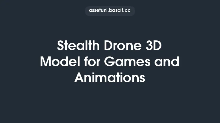 Stealth Drone 3D Model for Games and Animations Thumbnail