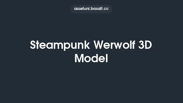 Steampunk Werwolf 3D Model Thumbnail