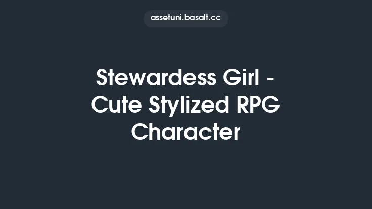 Stewardess Girl - Cute Stylized RPG Character Thumbnail